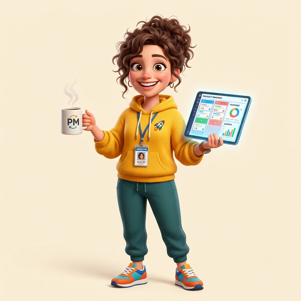 Playful 3D caricature of Harpreet